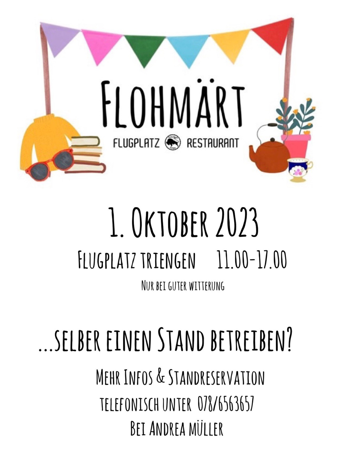 Flohmarkt auf dem Flugplatz