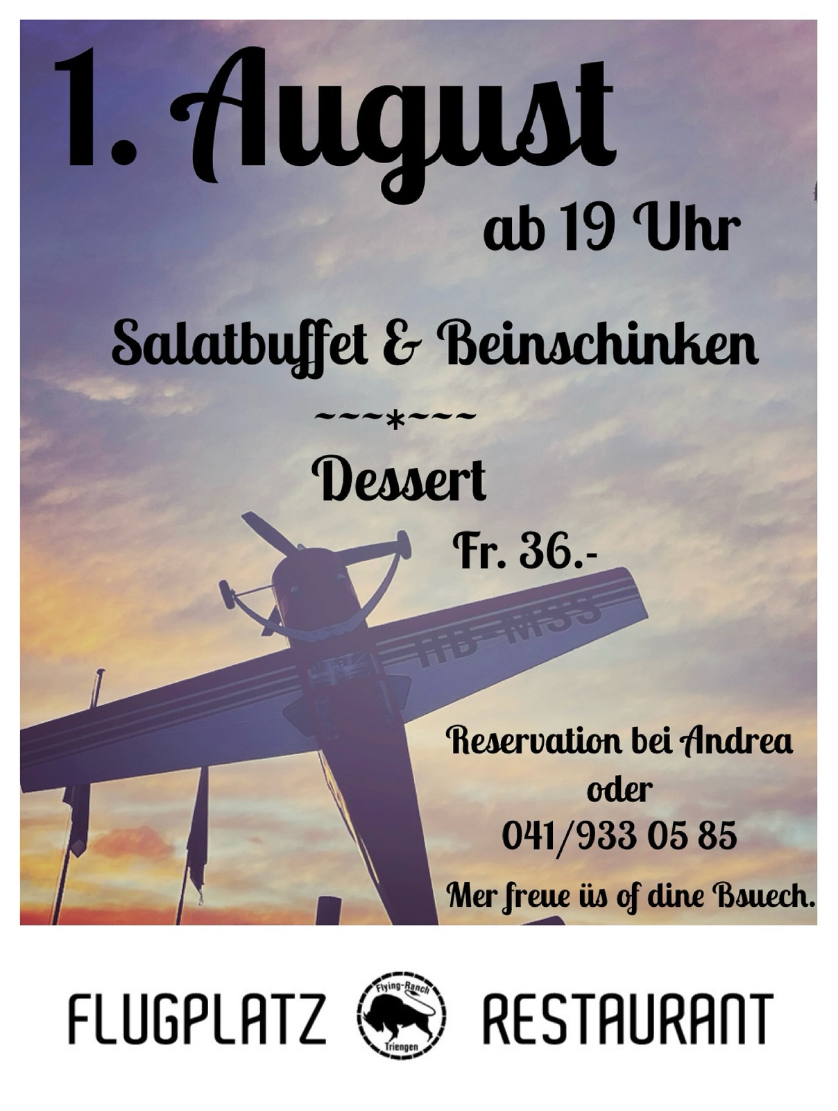 1. August auf dem Flugplatz