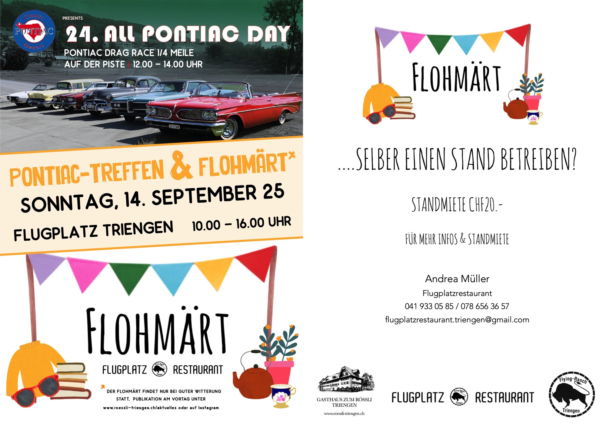 24. All Pontiac Day  und Flohmärt auf dem Flugplatz