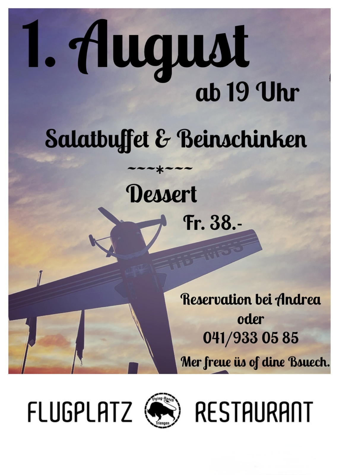 1. August auf dem Flugplatz
